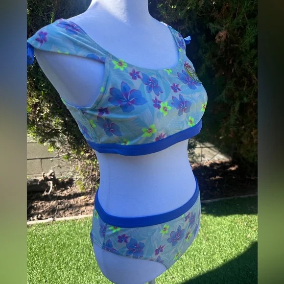 NWT Teens 13-15yrs Hurley UPF 50+ Crop Top Tankini Swimsuit Set size XL - Picture 2 of 10